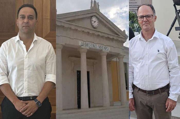 φωτό ΑΓΓΕΛΟΣ ΟΝΗΣΙΦΟΡΟΥ ΘΕΟΔΩΡΟΣ ΧΟΙΡΑΣ Οι δύο αντιδήμαρχοι που αναλαμβάνουν