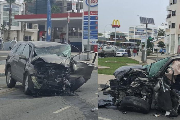 φωτογραφία ΛΑΡΝΑΚΑ Στο νοσοκομείο έξι άτομα μετά από σοβαρό τροχαίο στη Λάρνακα